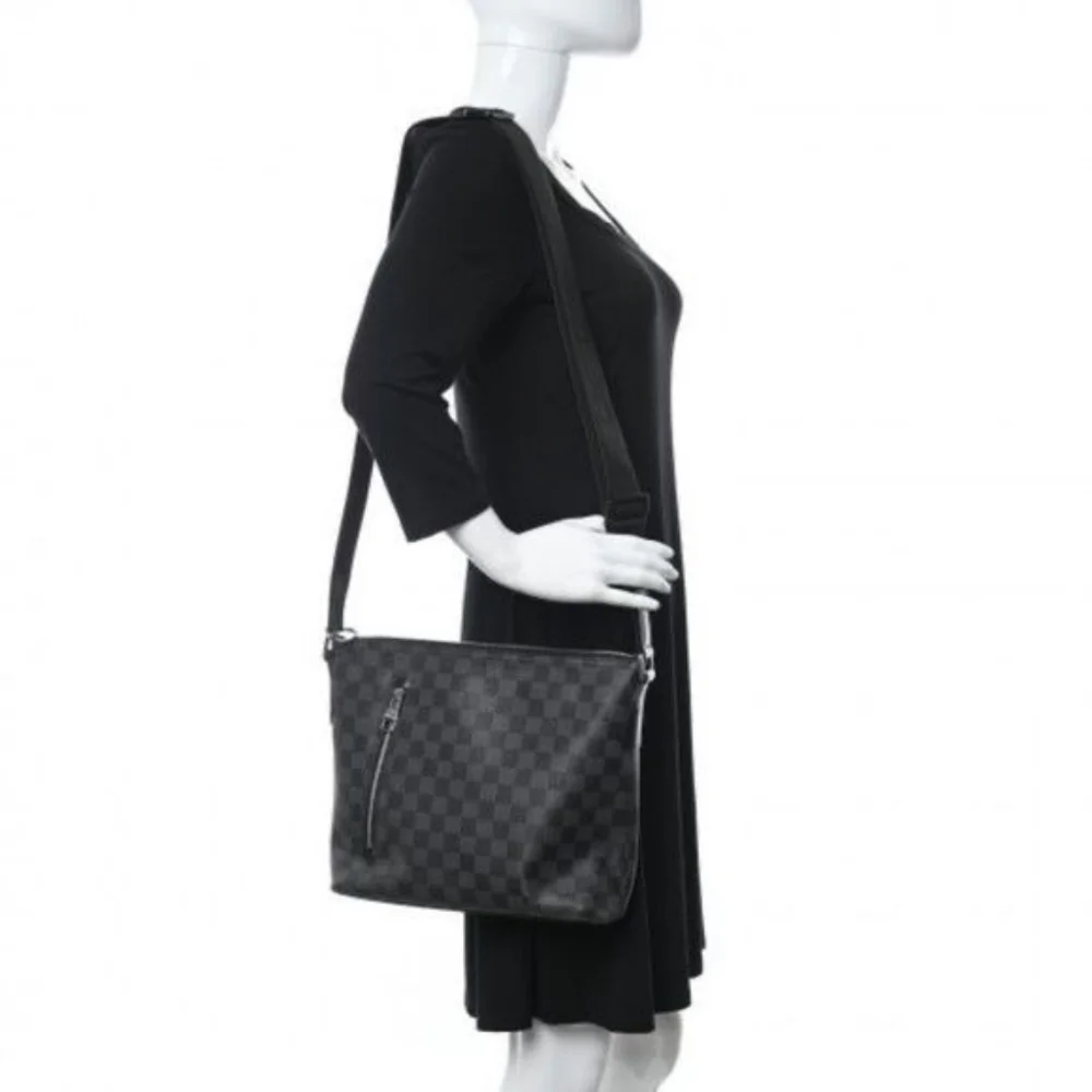LOUIS VUITTON Damier Graphite Mick PM Shoulder/Crossbody Bag Black/Grey